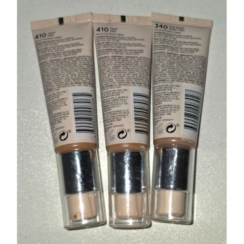 Revlon Candid Photoready Natural Finish Anitpollution Foundation LOT 3 NEW Toast